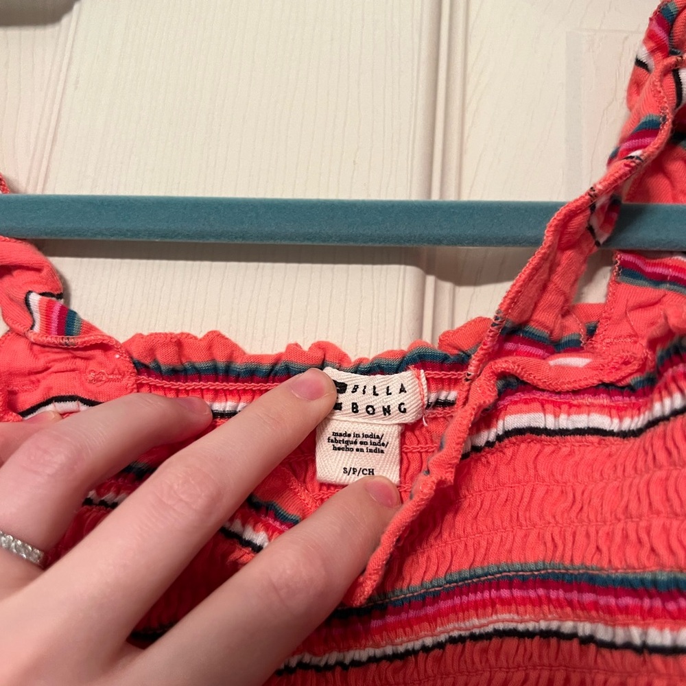 Kids Ruffled Red Striped Top - Picture 2 of 2